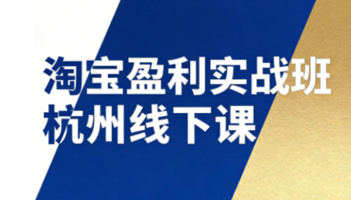 淘宝盈利实战班杭州线下课12月26-28日(音频+字幕)，帮你掌握SOP流程+12门核心技术-一世倾承云网创