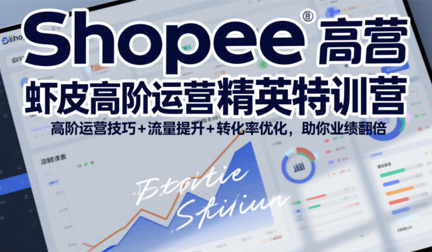 Shopee虾皮高阶运营精英特训营，高阶运营技巧+流量提升+转化率优化，助你业绩翻倍-一世倾承云网创
