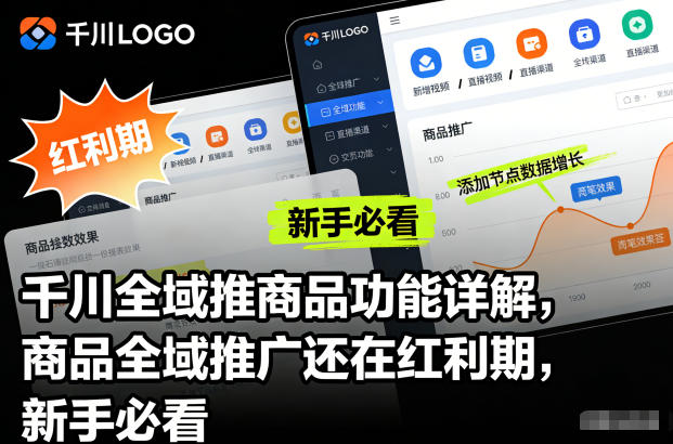 千川全域推商品功能详解，商品全域推广还在红利期，新手必看-一世倾承云网创