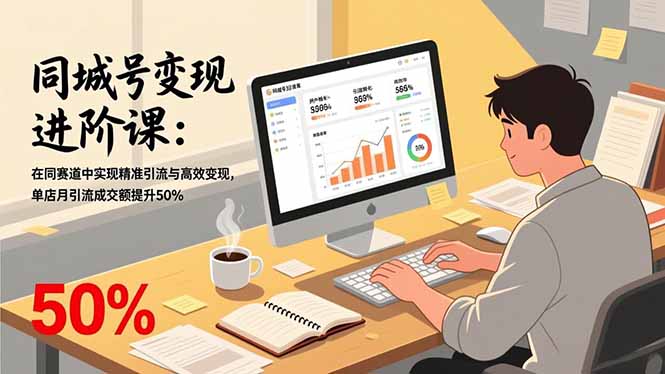 同城号变现进阶课：在同城赛道中实现精准引流与高效变现，单店月引流成交额提升50%-一世倾承云网创