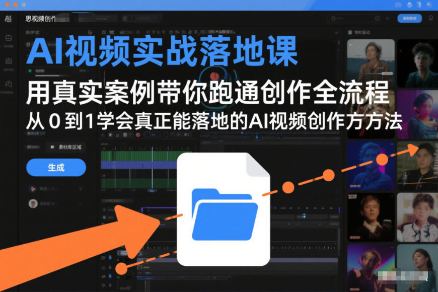 AI视频实战落地课，用真实案例带你跑通创作全流程，从0到1学会真正能落地的AI视频创作方法-一世倾承云网创