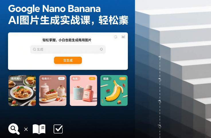 Google Nano Banana AI图片生成实战课，轻松掌握，小白也能生成商用图片-一世倾承云网创