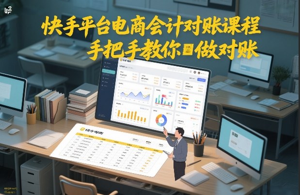 快手平台电商会计对账课程，手把手教你做对账-一世倾承云网创
