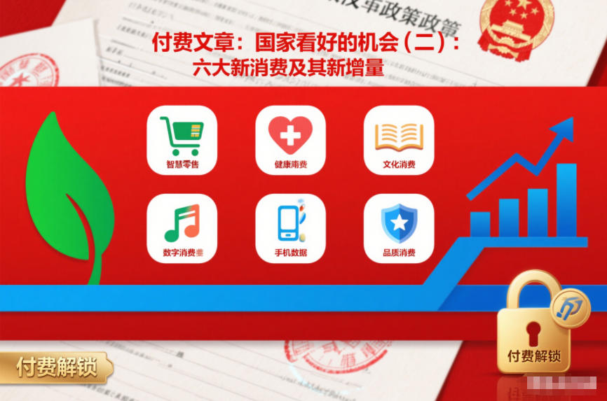 付费文章：国家看好的机会(二)：六大新消费及其新增量-一世倾承云网创