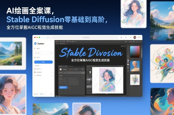 AI绘画全案课，Stable Diffusion零基础到高阶，全方位掌握AIGC视觉生成技能-一世倾承云网创