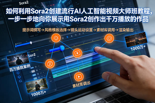 如何利用Sora2创建流行AI人工智能视频大师班，一步一步地向你展示用Sora2创作出千万播放的作品-一世倾承云网创