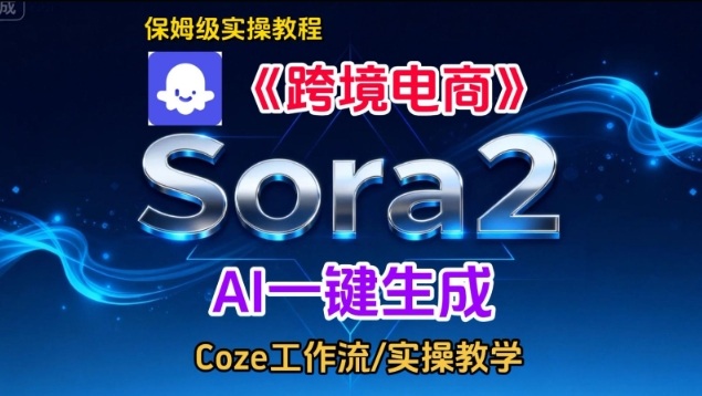 Sora2生成《跨境电商》英文短视频，实操搭建教学课，通俗易懂，包教包会-一世倾承云网创