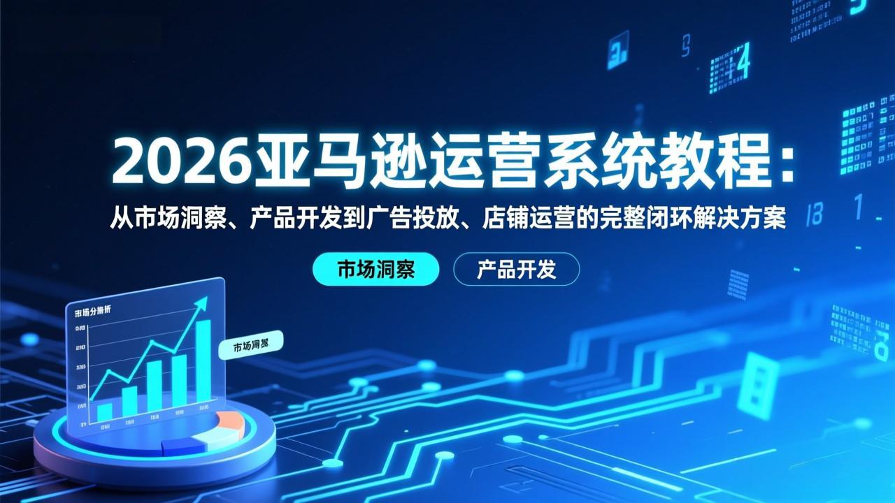 2026亚马逊运营系统教程：从市场洞察、产品开发到广告投放、店铺运营的完整闭环解决方案-一世倾承云网创
