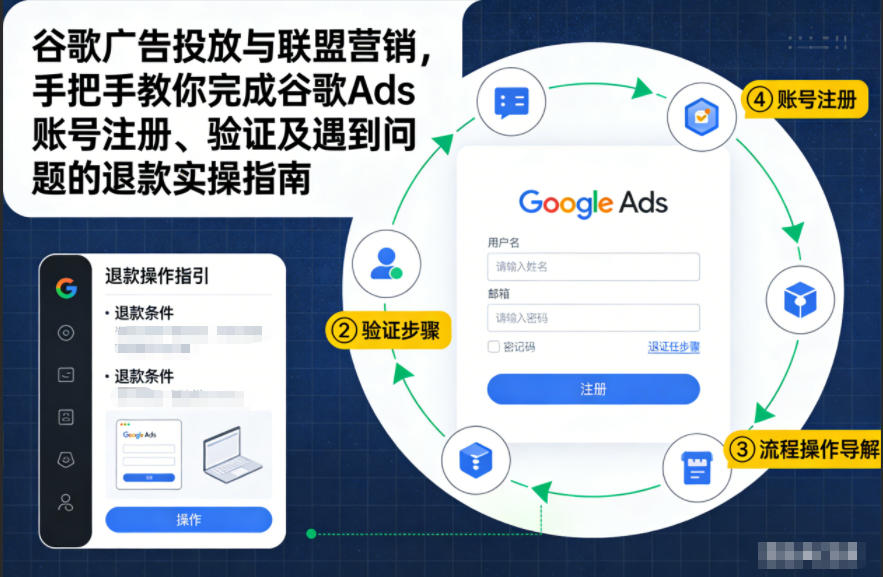谷歌广告投放与联盟营销，手把手教你完成谷歌Ads账号注册、验证及遇到问题的退款实操指南-一世倾承云网创