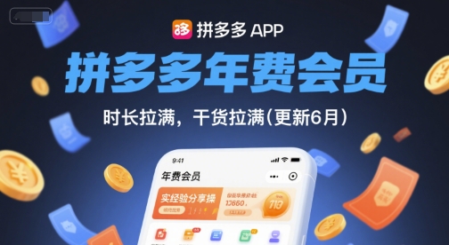 拼多多年费会员，实经验分享操，时长拉满，干货拉满(更新12月)-一世倾承云网创