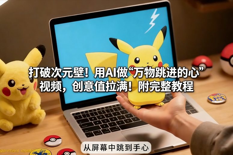 打破次元壁！用AI做【万物跳进手心】视频，创意值拉满！附完整教程-一世倾承云网创