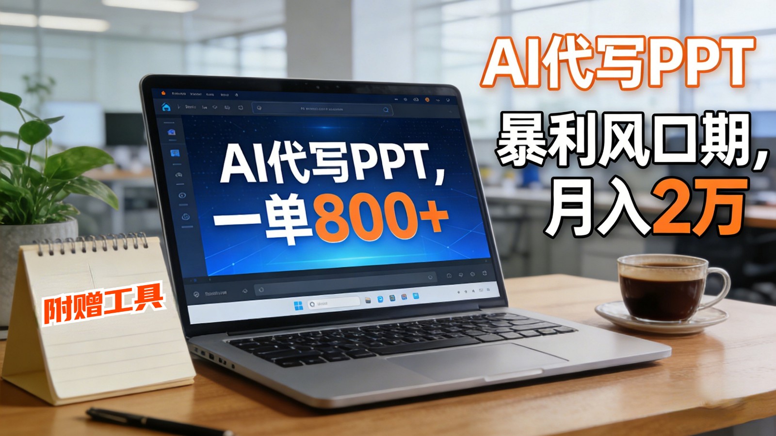 AI 代写做 PPT！一单狂赚 800+，风口期月入 2 万(工具 + 提示词直接送)-一世倾承云网创