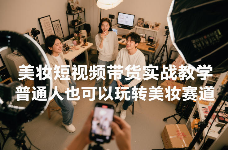 美妆短视频带货实战教学，普通人也可以玩转美妆赛道-一世倾承云网创