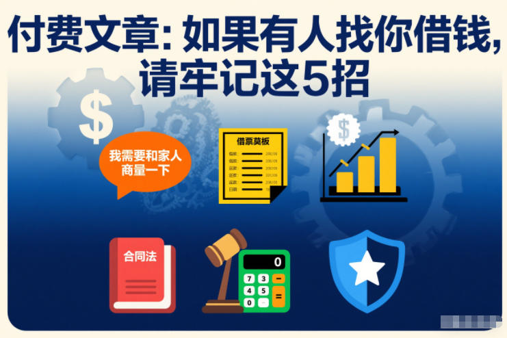 付费文章：如果有人找你借钱，请牢记这5招-一世倾承云网创