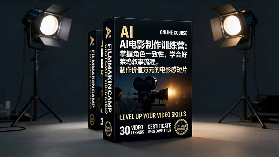 AI电影制作训练营：掌握角色一致性，学会好莱坞叙事流程，制作价值万元的电影感短片-一世倾承云网创