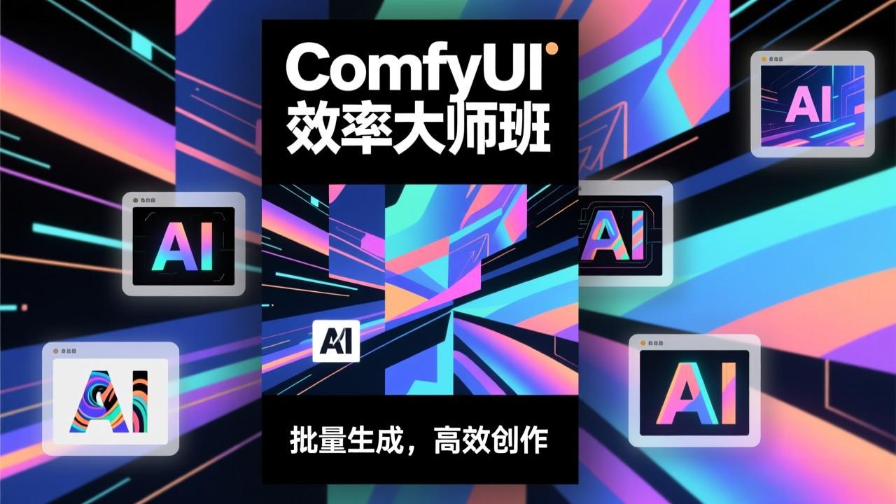 ComfyUI效率大师班：工作流搭建，批量生成，将个人AI出图效率提升5-10倍，月接单收入1-3万-一世倾承云网创