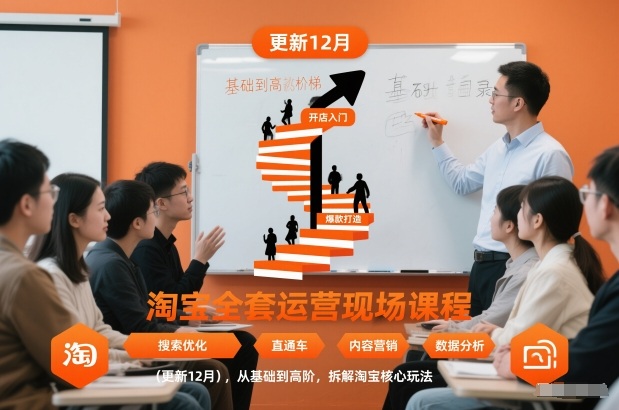淘宝全套运营现场课程(更新26年1月)，从基础到高阶，拆解淘宝核心玩法-一世倾承云网创