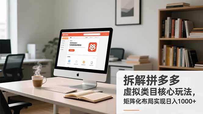 拆解拼多多虚拟类目核心玩法，矩阵化布局实现日入1000+-一世倾承云网创