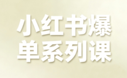 小红书爆单系列课，聚焦小红书电商全链路增长(更新)-一世倾承云网创