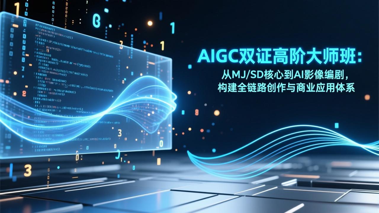 AIGC双证高阶大师班：从MJ/SD核心到AI影像编剧，构建全链路创作与商业应用体系-一世倾承云网创